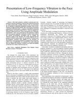 Presentation of Low-Frequency Vibration to the Face Using Amplitude Modulation